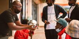 File image of Kenyans registering for Worldcoin